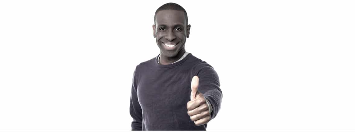 Smiling Man with Thumbs Up
